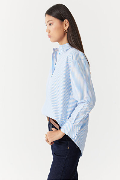 PAULMARK Γυναικείο πουκάμισο με μισό πάτο