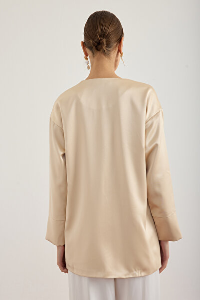 Birgül Bektaş Σατέν Κιμονό Μπουφάν