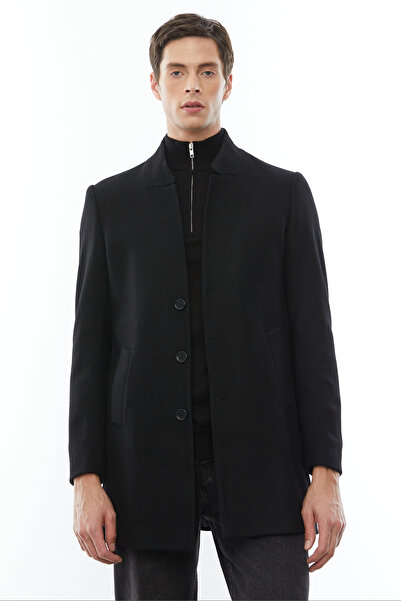 PAULMARK Men's Classic Cut Buttoned Coat