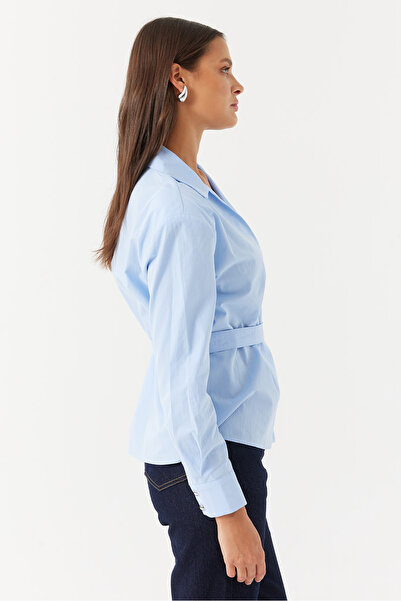 PAULMARK Γυναικείο πουκάμισο με ζώνη