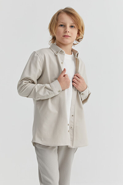 PAULMARK Πουκάμισο με μακρυμάνικο γιακά για αγόρια