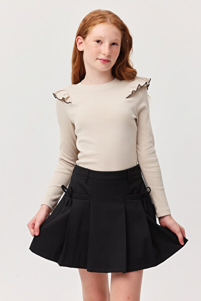 PAULMARK Kız Çocuk Omuz Detaylı Bluz