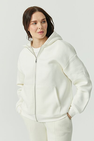 PAULMARK Top pentru femei cu glugă cu fermoar frontal