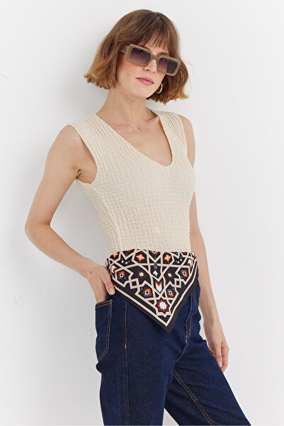 PAULMARK Γυναικεία μπλούζα με βαθύ λαιμόκοψη