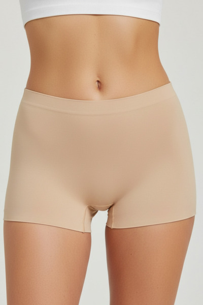 PAMORA Γυναικεία εφέ σύσφιξης Μη Σημαντικά Συνδεμένα Είδη Μπόξερ 4-συσκευασία – Μαύρο, Λευκό, Μαύρισμα, Ξηρό Ροζ