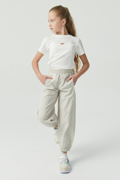 PAULMARK Pantaloni pentru fete cu talie elastică