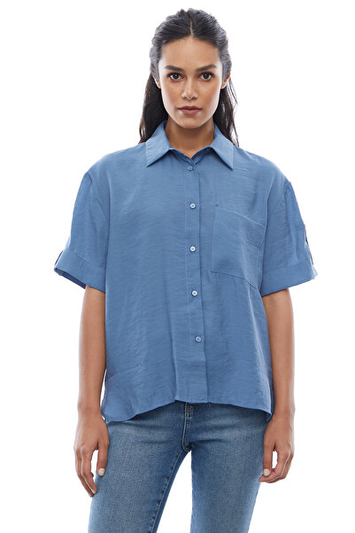 PAULMARK Women's Short Sleeve Pocket Shirt