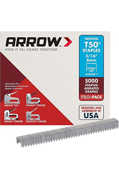 ARROW T50 Staples 7.9 mm (5/16") - Pack of 5,000 (505IP)