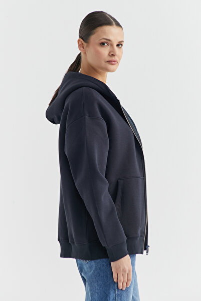 PAULMARK Жіночий светр з капюшоном і застібкою спереду