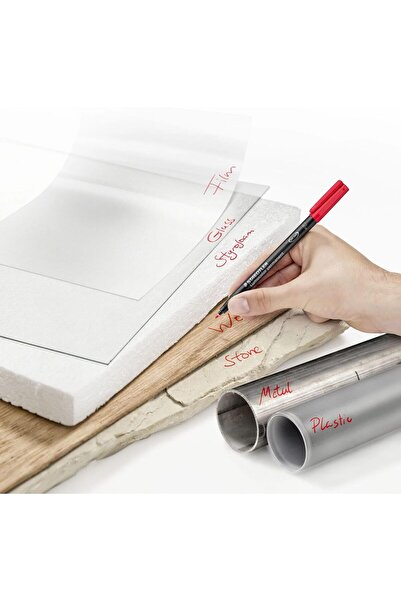 Staedtler Lumocolor Permanent Fine Felt-Tip Marker, 0.6 mm, Pack of 8 (Assorted Colors)