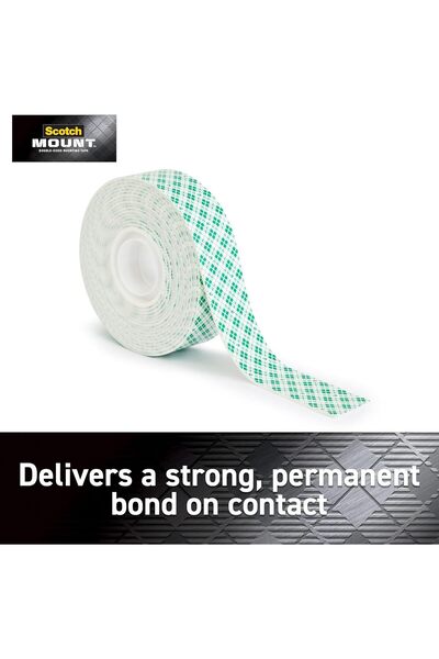 Scotch Double-Sided Indoor Mounting Tape, Model 314H-MED, 1×125 inch, Transparent