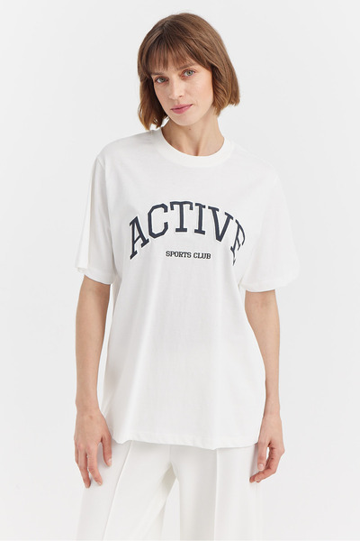 PAULMARK Femeie cu imprimeu basic tricou