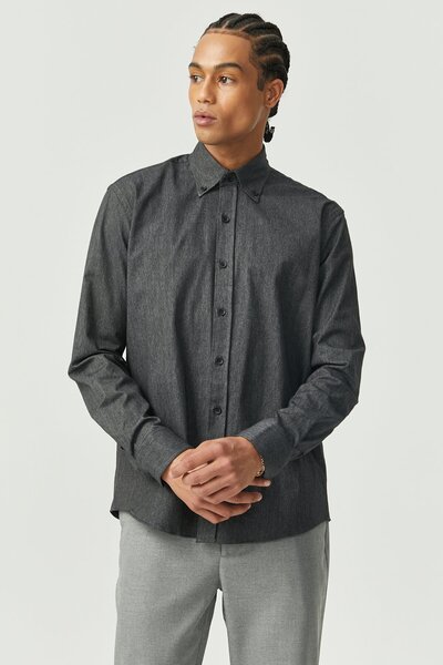 PAULMARK Cămașă obișnuită cu nasturi la guler