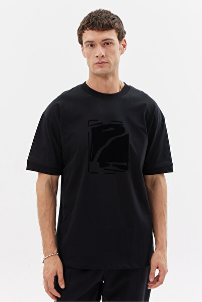 PAULMARK Ανδρικό μπλουζάκι Oversize με στάμπα