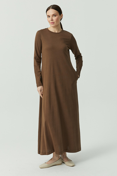 PAULMARK Women's Long Basic Dress