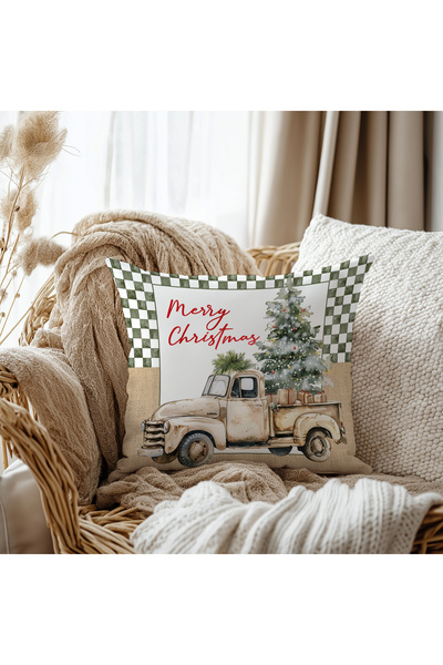 Evmila Весела Коледа калъф за възглавница от кадифе 43x43 cm с двустранен печ...