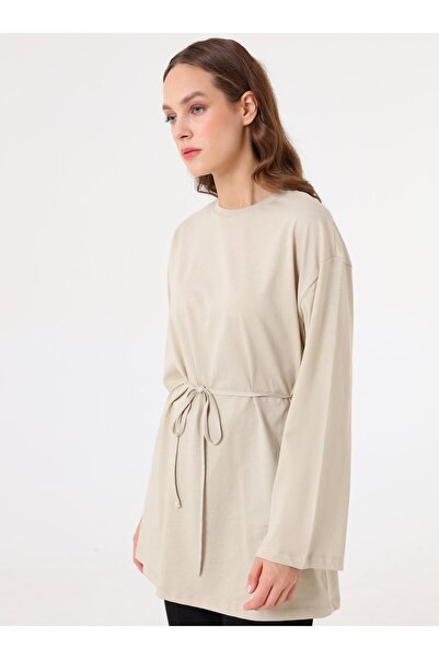 Benin Tunic with Tie at the Waist - Stone Color -