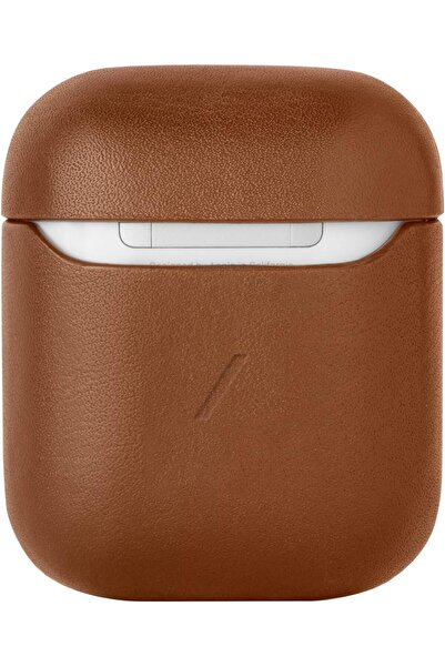 Native Union CLASSIC Leather AirPods Case (Tan) - Italian Leather, Drop-Proof, Wireless Charging