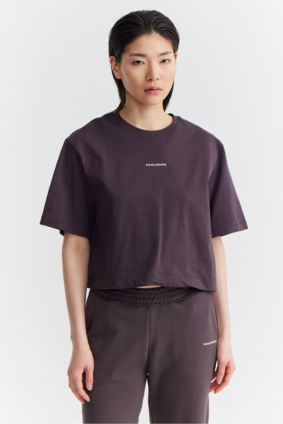 PAULMARK Short pentru femei cu scris tricou