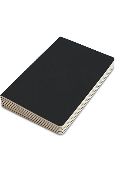 Generic TW One 6-Pack Notebooks - 60 Blank Pages (A5) Softcover Journal, Thick Paper, 14×21 cm, Black