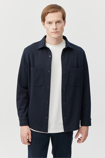 PAULMARK Cămașă pentru bărbați cu buzunare și închidere cu apăsare