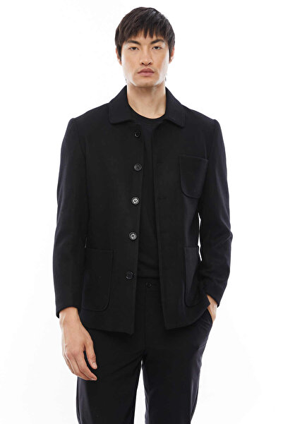 PAULMARK Men's Slim Short Cashmere Jacket