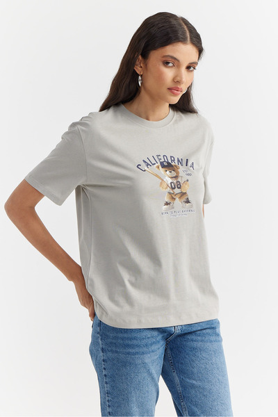 PAULMARK Γυναικείο μπλουζάκι Basic με τύπωμα