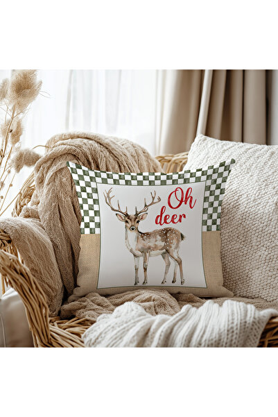 Evmila Калъф за възглавница с еленски мотив, 43x43 см, двустранно отпечатан, ...