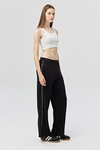 PAULMARK Women's Thin Striped Regular Sweat Pants