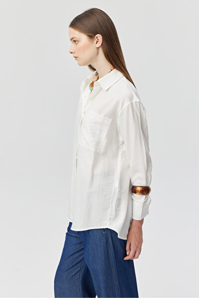 PAULMARK Γυναικείο πουκάμισο τσέπης με λεπτομέρειες oversize