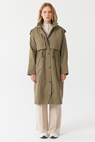 PAULMARK Kadın Rüzgarlıklı Trençkot