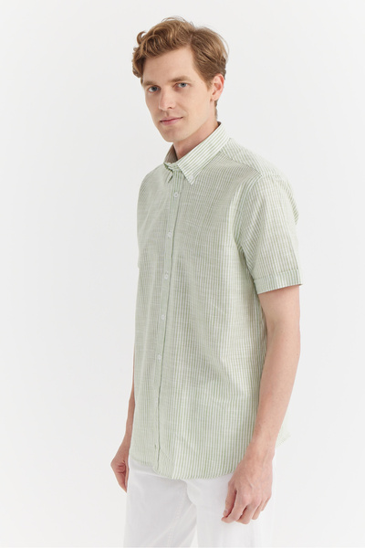 PAULMARK Ανδρικό κοντομάνικο πουκάμισο κανονικού σχήματος