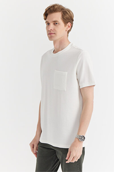 PAULMARK Men's Pocket Detailed Textured T-Shirt
