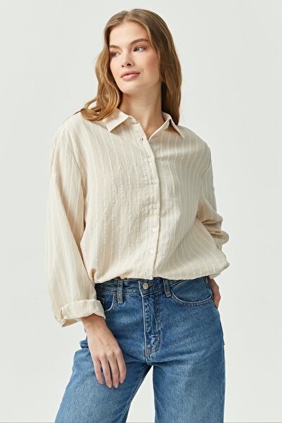 PAULMARK قميص مخطط للمرأة