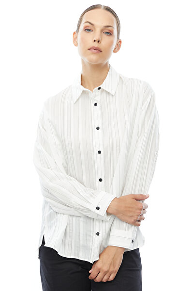 PAULMARK Γυναικείο πουκάμισο με σχέδιο oversized γραμμών