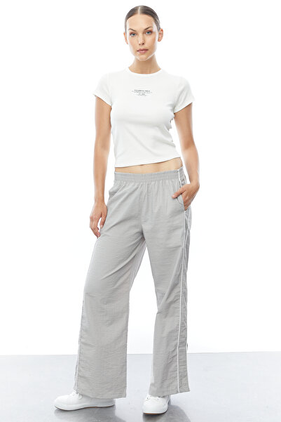 PAULMARK Παντελόνι από ύφασμα αλεξίπτωτου διπλής λωρίδας