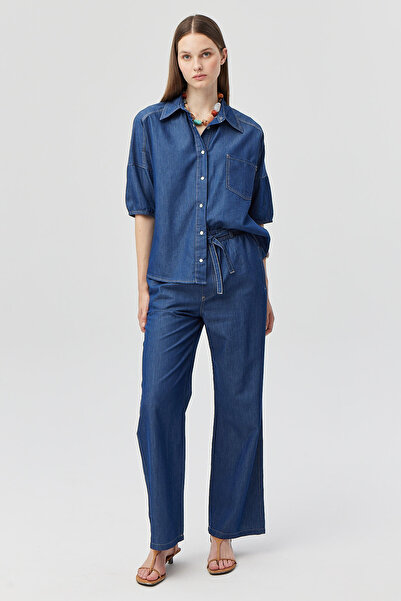 PAULMARK Women's Jeans with Pockets and Elastic Waist