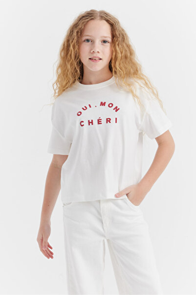 PAULMARK Μπλουζάκι για κορίτσια με ανάγλυφη εκτύπωση με λεπτομέρειες