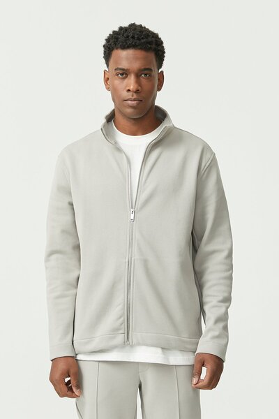 PAULMARK Ανδρικό μπουφάν με φερμουάρ με υφή