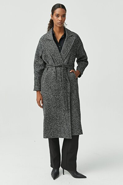 PAULMARK معطف بوكل مبطن للنساء