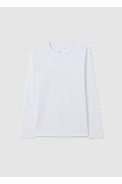 Ovs Boys' White Long Sleeve T-shirt