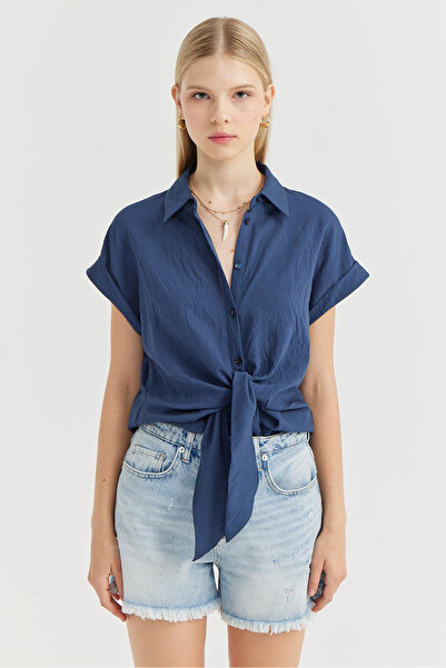 PAULMARK Cămașă de damă cu cravată în față