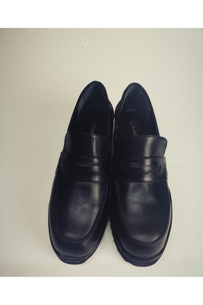 Lucciola Women's Genuine Leather Eva Sole Black Shoes