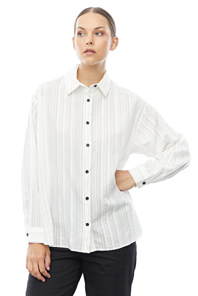 PAULMARK Γυναικείο πουκάμισο με σχέδιο oversized γραμμών