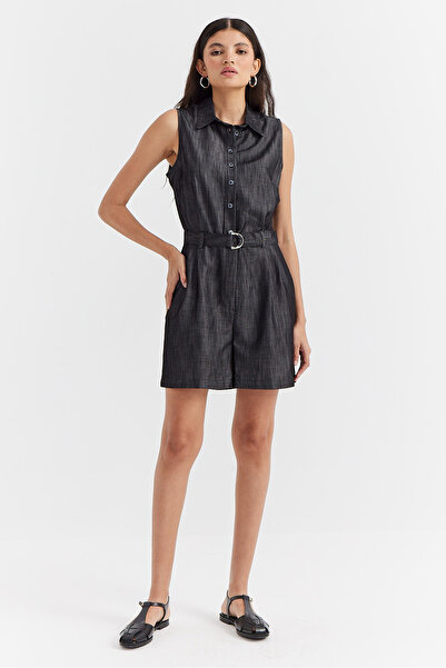 PAULMARK Women's Belt Detailed Jumpsuit