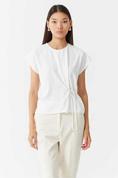 PAULMARK Γυναικεία μπλούζα με λεπτομέρεια με κορδόνια