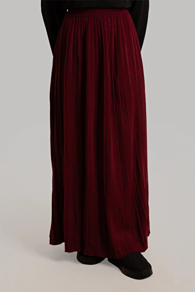 Lemaye Πλεκτό Πλισέ Φούστα - Βουργουνδία