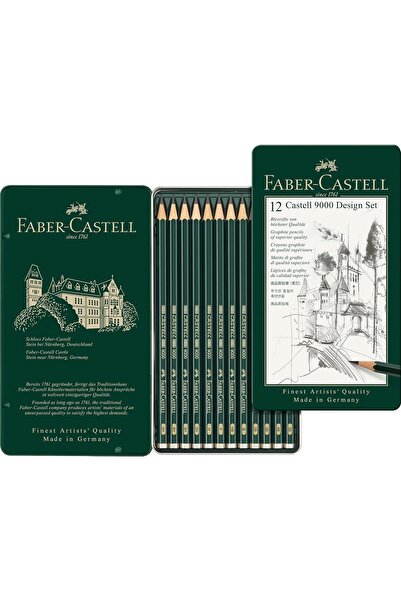 Generic Faber-Castell 9000 Drawing Pencil Set, 12 Pieces