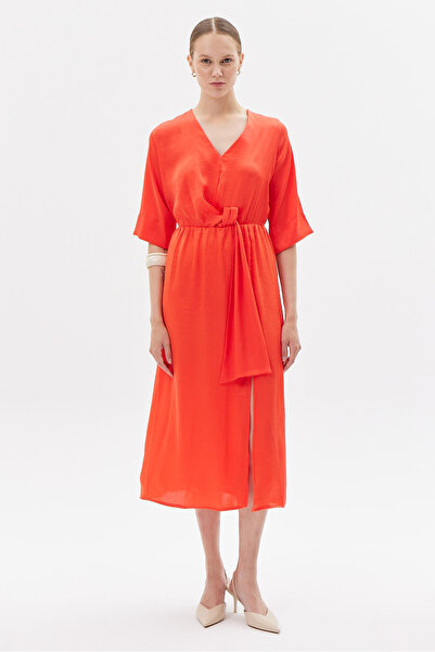 PAULMARK ROCHIE DIN SATIN CU DETALIU TALIE