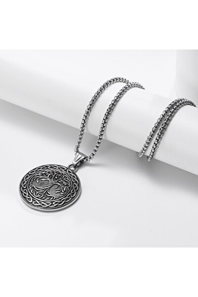 Viking Nordic Mythology Raven Tree of Life S+ Quality 316L Stainless Steel Non-Tarnish Necklace